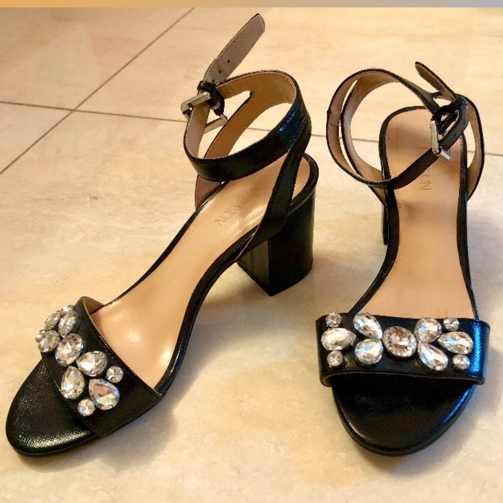 Expression Jewel Embellished Block Heels